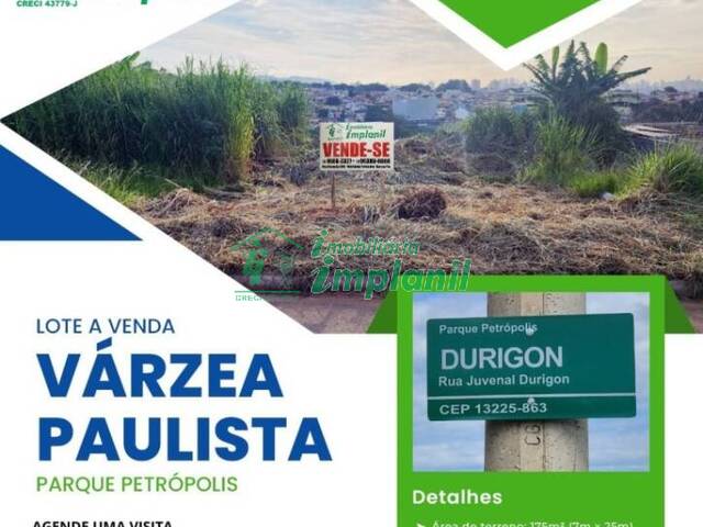 #TEV611 - Terreno para Venda em Várzea Paulista - SP